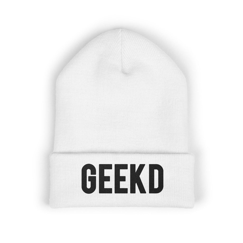 02 WHITE GEEKD BEANIE (Embroidery)